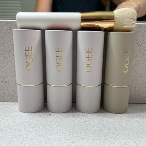 Ogee Crystal Contour Collection, Blender Brush and Juniper Complexion Stick